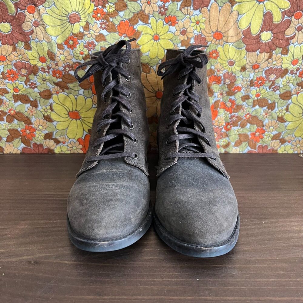 Thursday Boot Company Dark Olive President Suede Lace-Up Boots